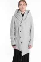 3P M1180 COAT Regular Embossed Wool 560gr. Grey LA HAINE INSIDE US