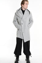 3P M1180 COAT Regular Embossed Wool 560gr. Grey LA HAINE INSIDE US