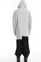 3P M1180 COAT Regular Embossed Wool 560gr. Grey LA HAINE INSIDE US