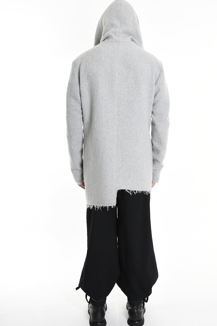 3P M1180 COAT Regular Embossed Wool 560gr. Grey LA HAINE INSIDE US