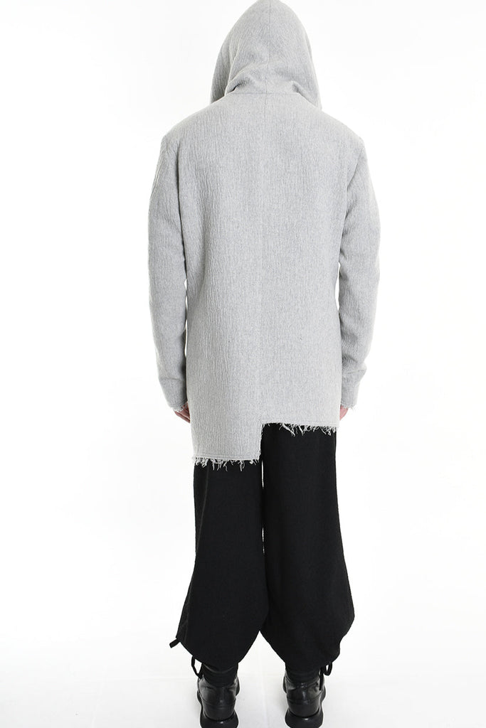 3P M1180 COAT Regular Embossed Wool 560gr. Grey LA HAINE INSIDE US