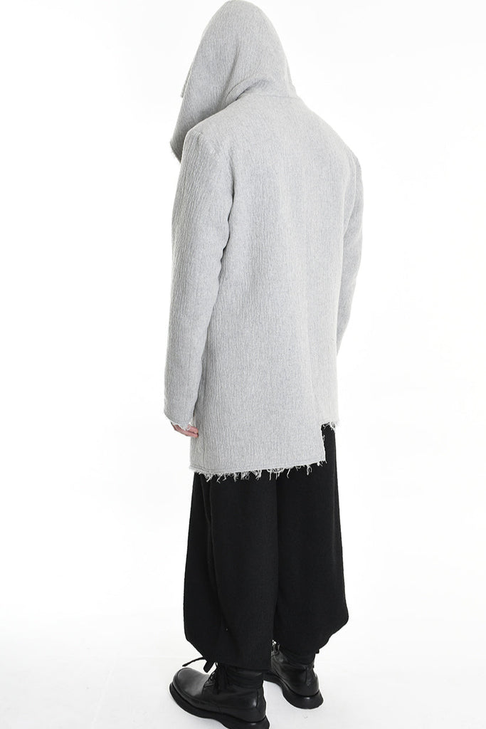 3P M1180 COAT Regular Embossed Wool 560gr. Grey LA HAINE INSIDE US