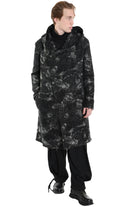 3P M1181 COAT Comfort Hemp-Blend Jacquard Cloth 730gr. Black LA HAINE INSIDE US