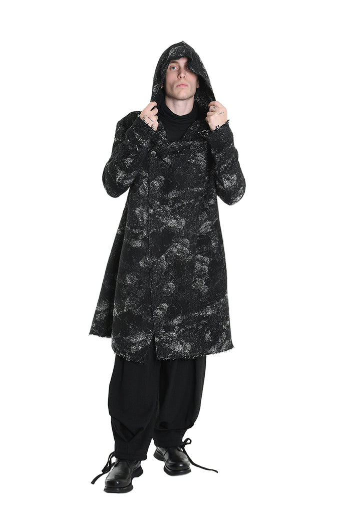 3P M1181 COAT Comfort Hemp-Blend Jacquard Cloth 730gr. Black LA HAINE INSIDE US