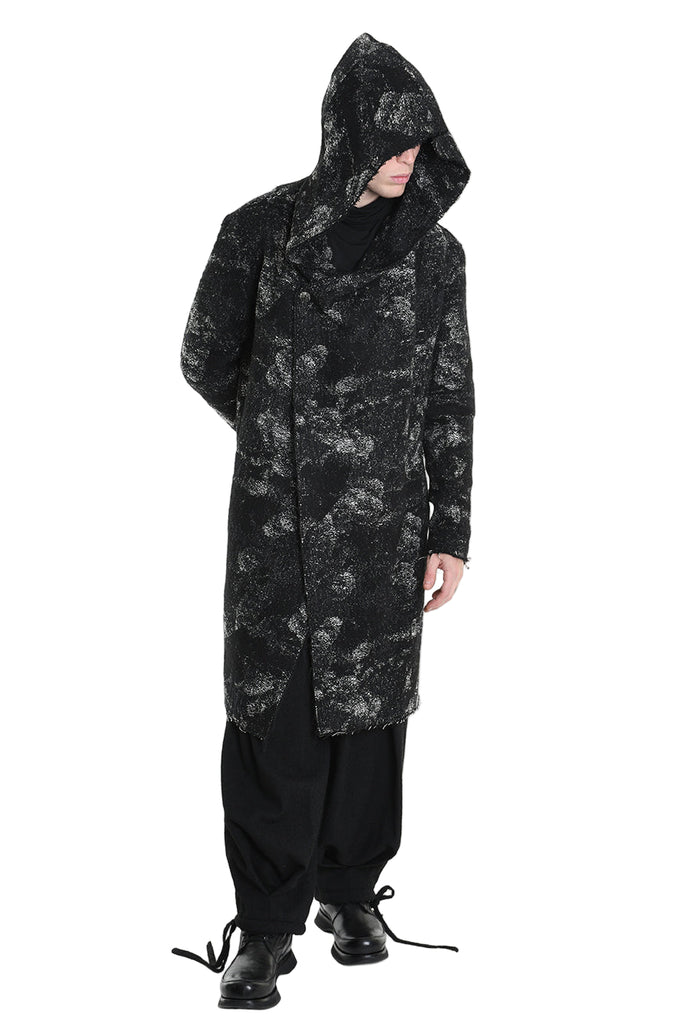 3P M1181 COAT Comfort Hemp-Blend Jacquard Cloth 730gr. Black LA HAINE INSIDE US
