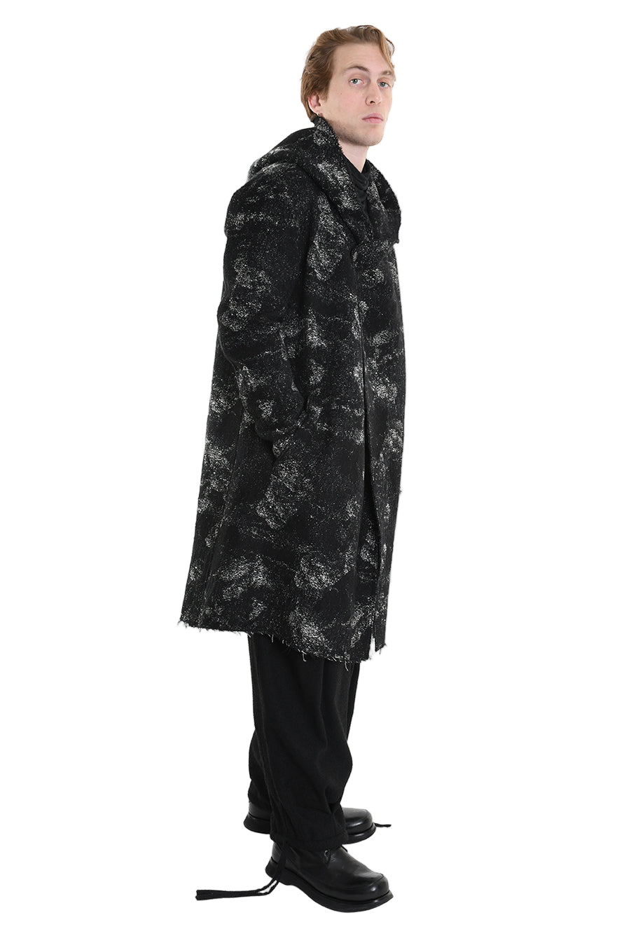 3P M1181 COAT Comfort Hemp-Blend Jacquard Cloth 730gr. Black LA HAINE INSIDE US
