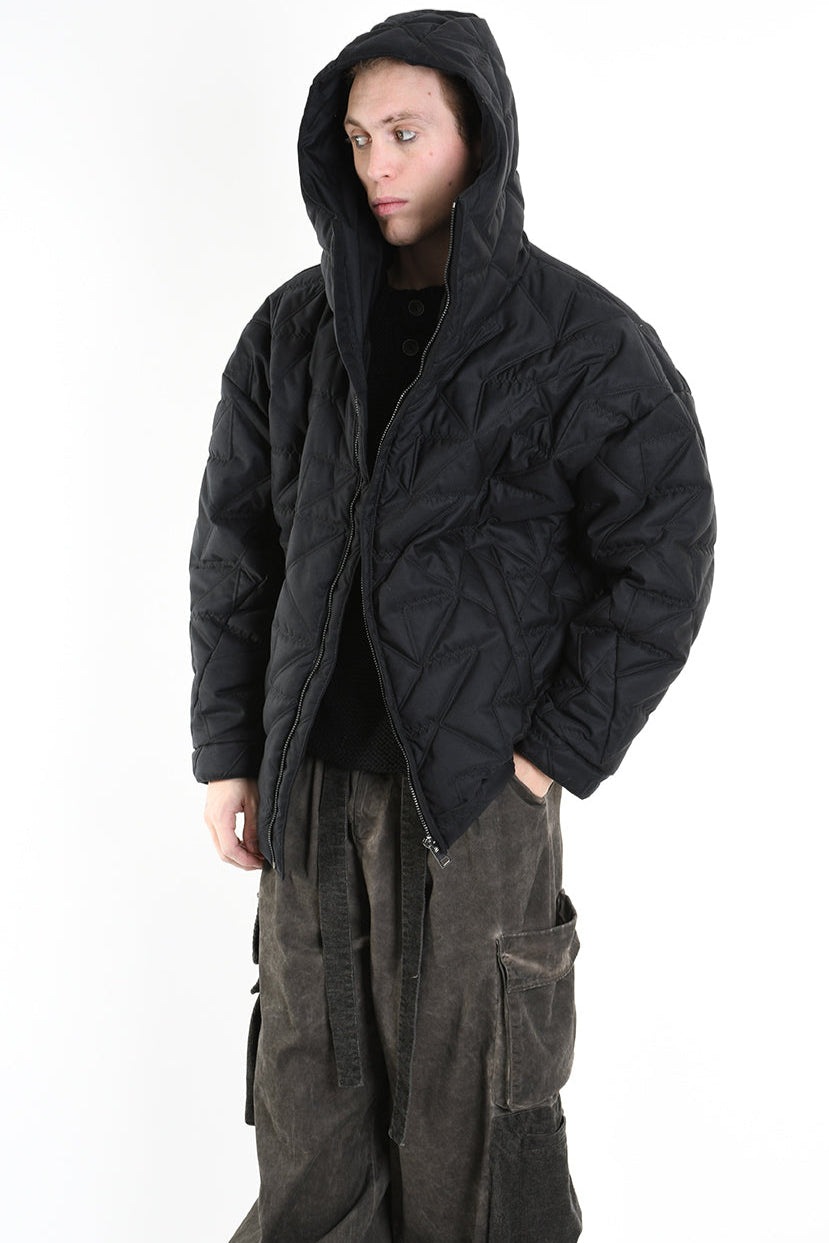3P M1182 DOWN JACKET in Matte Nylon, 150g. Black. TEPHRA