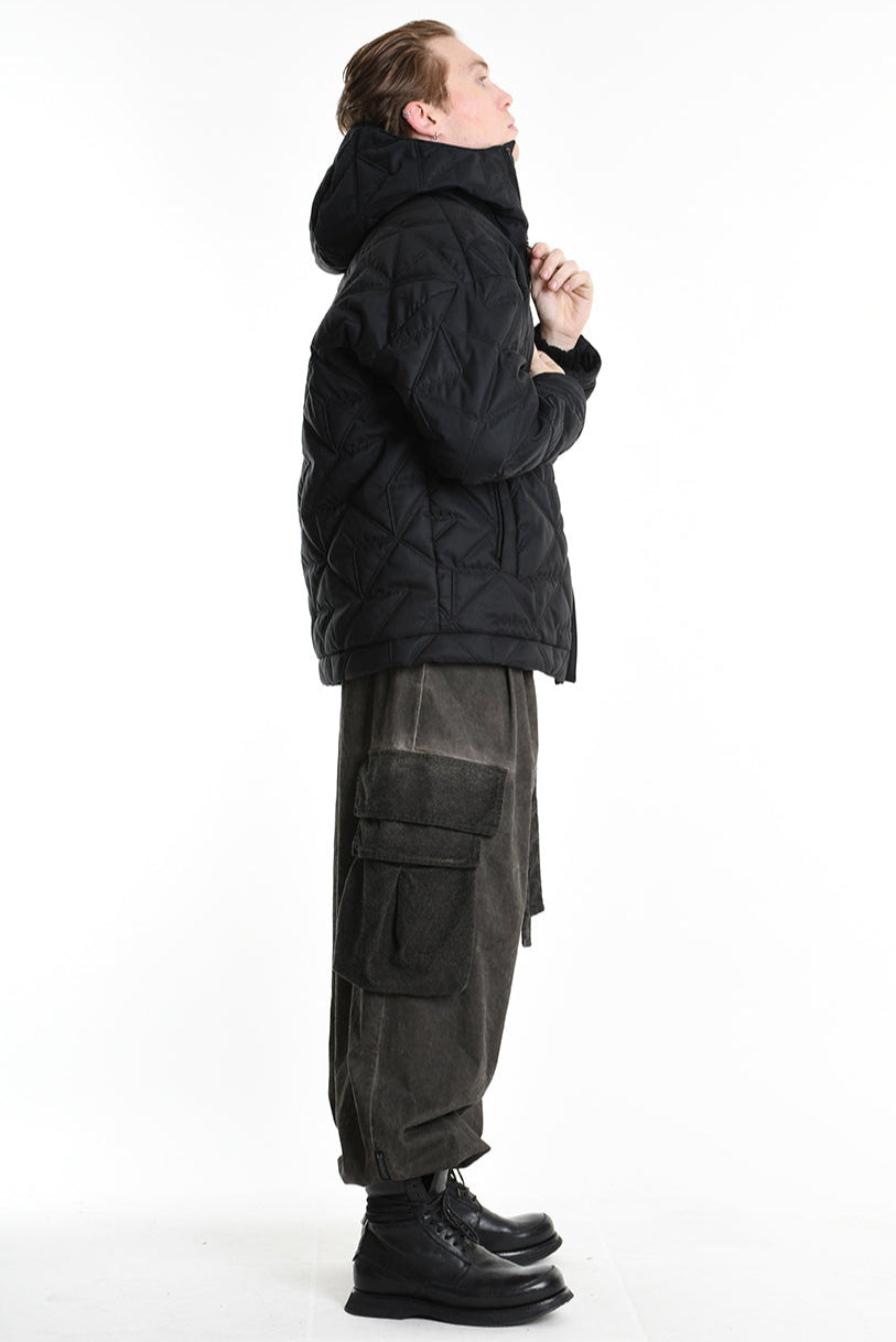 3P M1182 DOWN JACKET in Matte Nylon, 150g. Black. TEPHRA