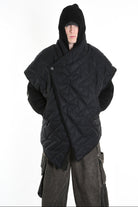 3P M1183 down jacket SLEEVELESS Nylon Opaco 150gr. & Ecopelliccia Black LA HAINE INSIDE US