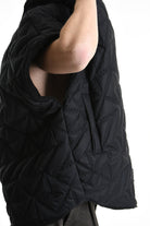 3P M1183 down jacket SLEEVELESS Nylon Opaco 150gr. & Ecopelliccia Black LA HAINE INSIDE US