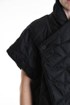 3P M1183 down jacket SLEEVELESS Nylon Opaco 150gr. & Ecopelliccia Black LA HAINE INSIDE US