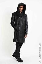 3P M1351 COAT Faux Sheepskin Regular Black