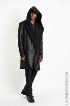 3P M1351 COAT Faux Sheepskin Regular Black