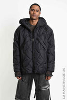 3P M1353 DOWN JACKET Comfort Nylon Quilted Black