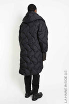 3P M1354 DOWN COAT Oversize Nylon Quilted Black