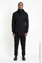 3P M1362 TROUSERS Regular fit Textured Cotton Black