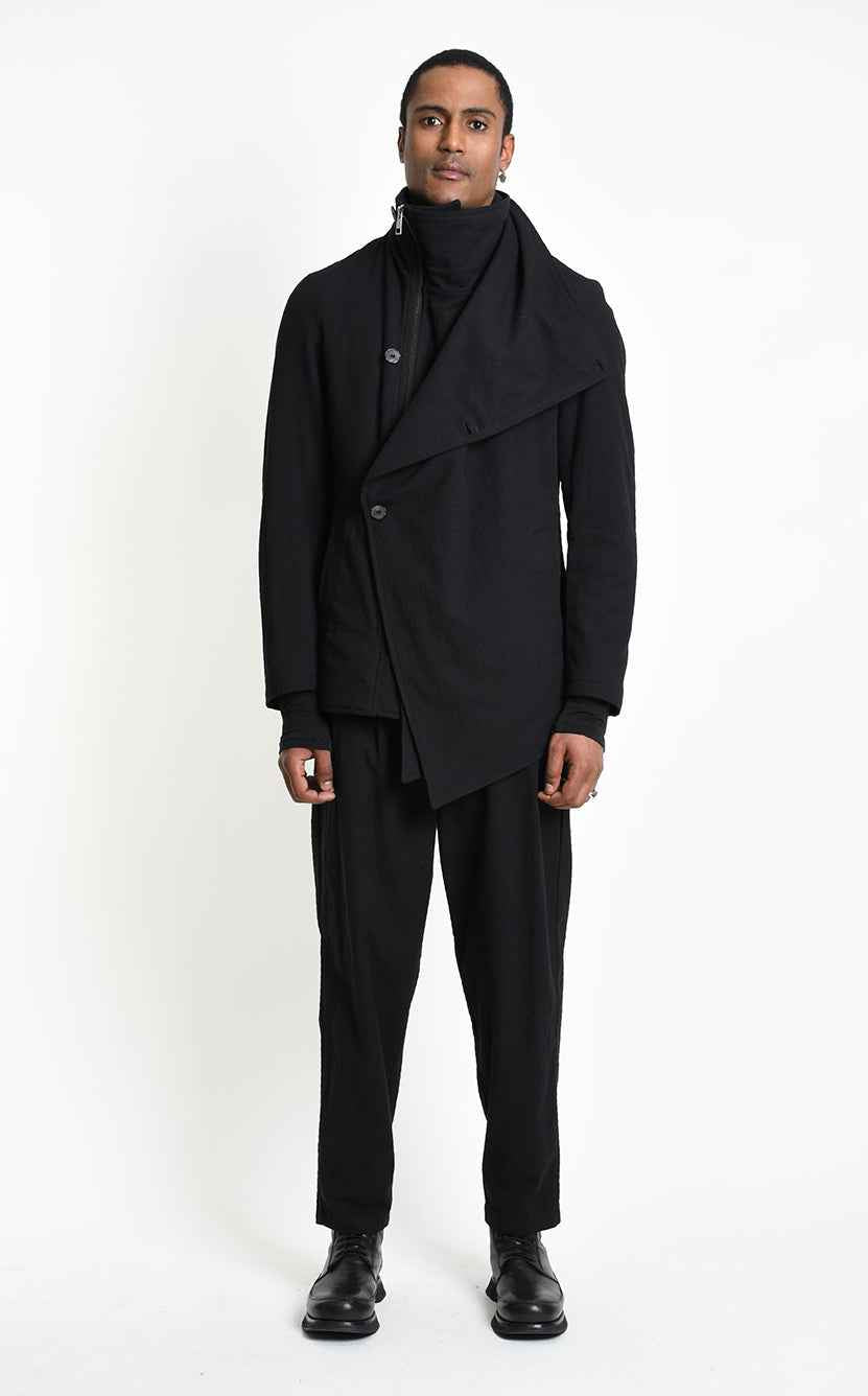 3P M1362 TROUSERS Regular fit Textured Cotton Black