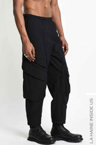 3P M1363 CARGO Comfort Textured Cotton Black