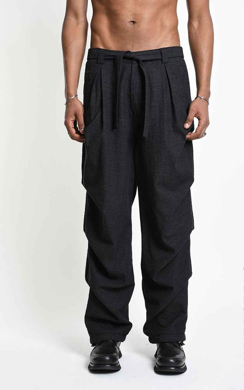 3P M1366 TROUSERS Comfort in Textured Cotton Grey