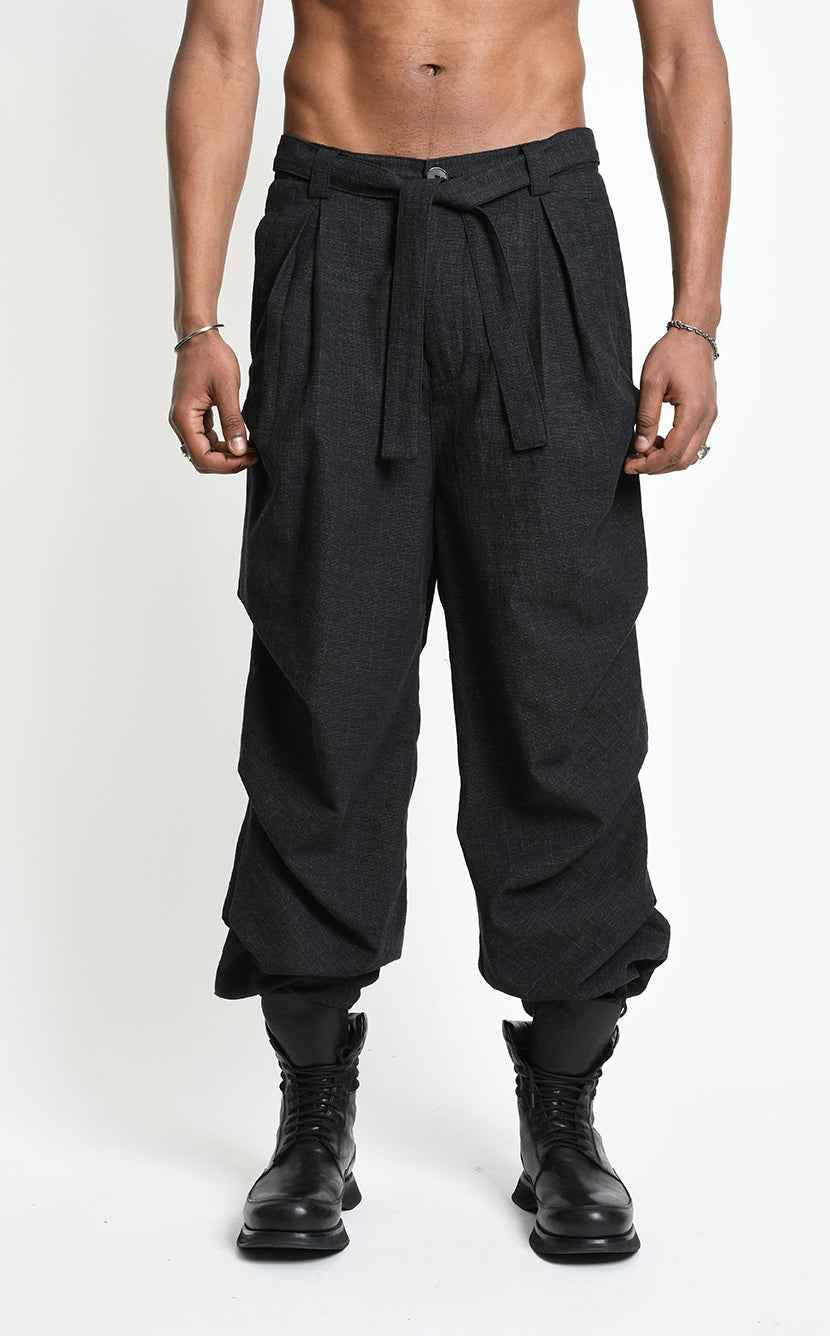 3P M1366 TROUSERS Comfort in Textured Cotton Grey