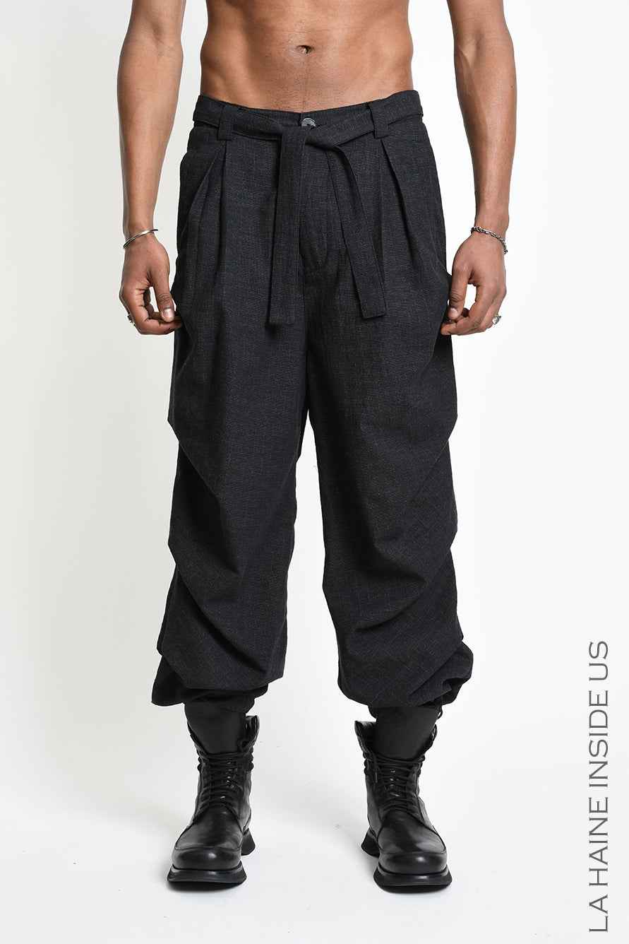 3P M1366 TROUSERS Comfort in Textured Cotton Grey