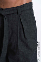 3P M1366 TROUSERS Comfort in Textured Cotton Grey