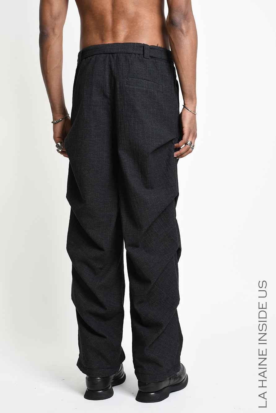 3P M1366 TROUSERS Comfort in Textured Cotton Grey