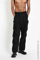 3P M1366 TROUSERS Comfort in Textured Cotton Black