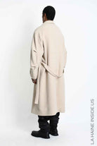 3P M1367 OVERCOAT Wool Blend Cloth Sand