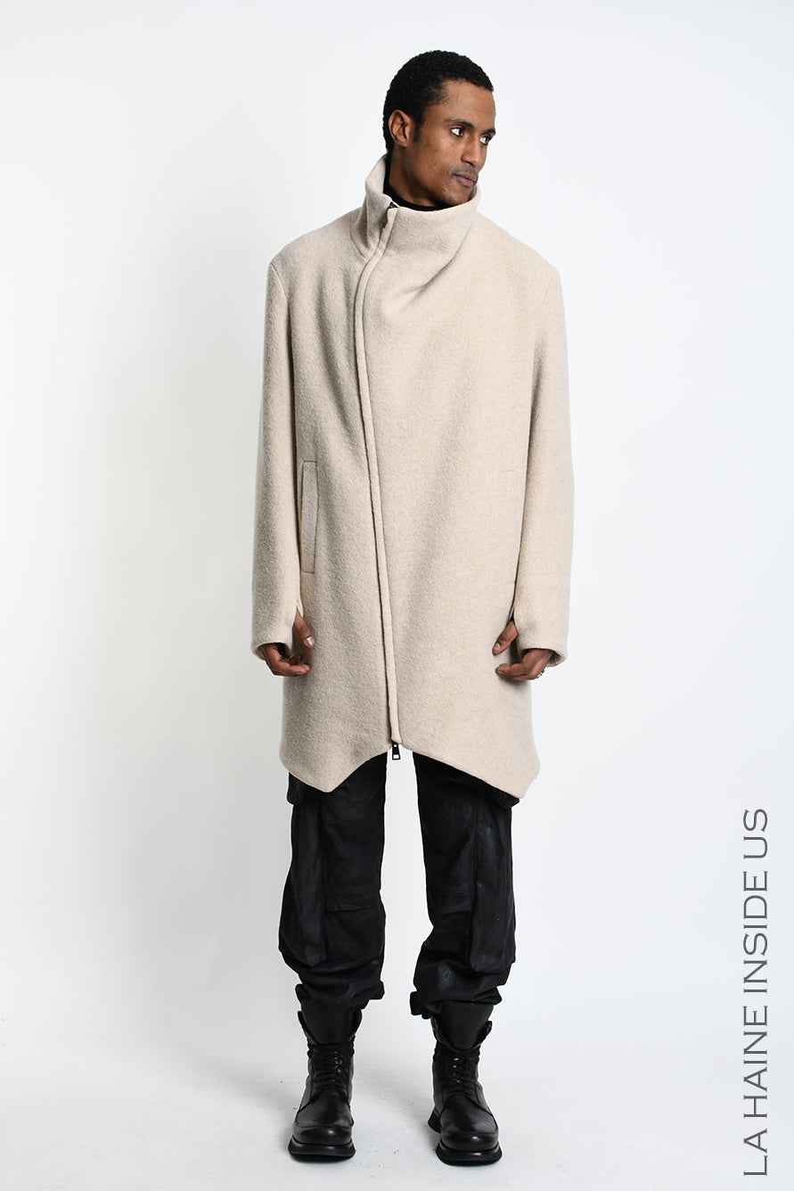 3P M1368 OVERCOAT Comfort Wool Blend Sand