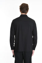 3R M1142 SHIRT Regular Fluid & Gauze Viscose Black LA HAINE INSIDE US