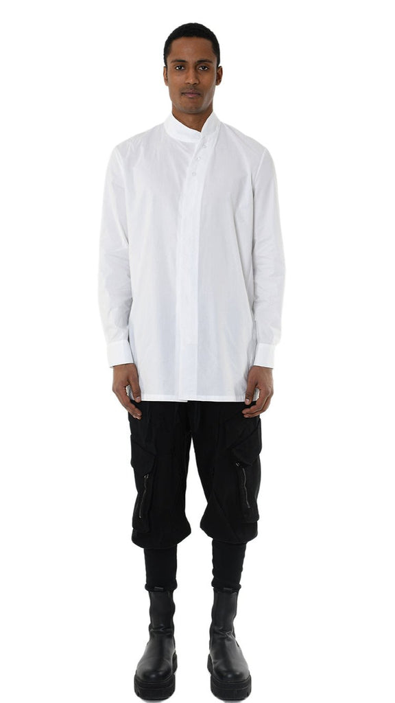 A33R LM22625 SHIRT Regular Long Cotton Stretch White 148.00 Cardigan LA HAINE INSIDE US TEPHRA