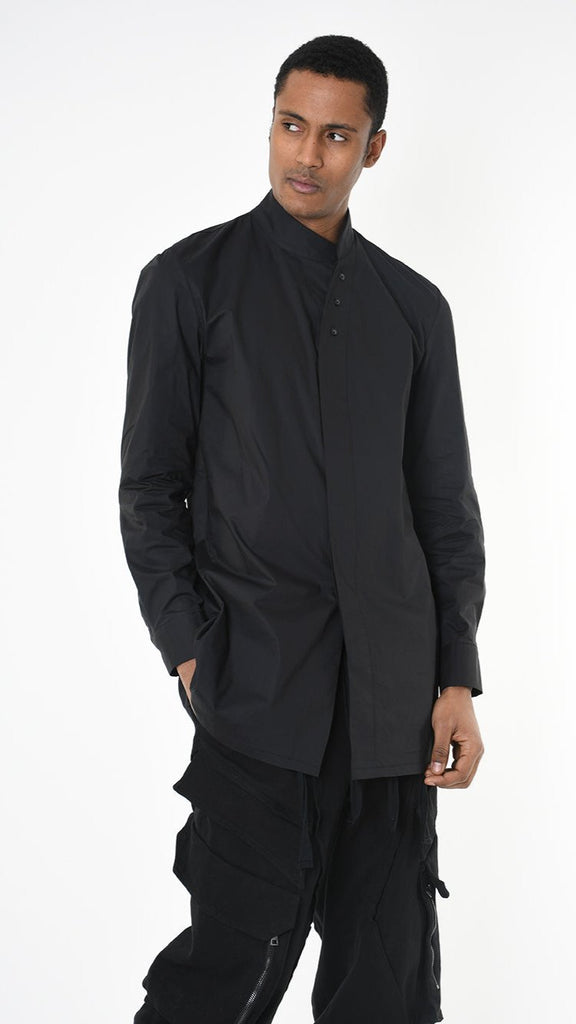 A33R LM22625 SHIRT Regular Long Cotton Stretch Black 148.00 Cardigan LA HAINE INSIDE US TEPHRA