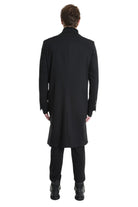 3R M1139 BLAZER Regular Long Fit in Fluid Fabric, Black. TEPHRA