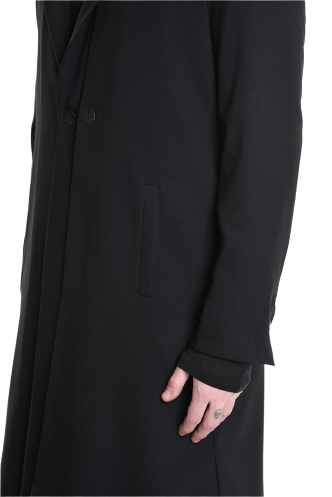 3R M1139 BLAZER Regular Long Fit in Fluid Fabric, Black. TEPHRA