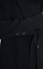 3R M1139 BLAZER Regular Long Fit in Fluid Fabric, Black. TEPHRA