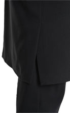 3R M1139 BLAZER Regular Long Fit in Fluid Fabric, Black. TEPHRA