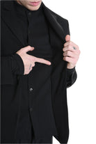 3R M1141 JACKET Regular Fit, Double-Layered in Fluid Fabric, Black. LA HAINE INSIDE US