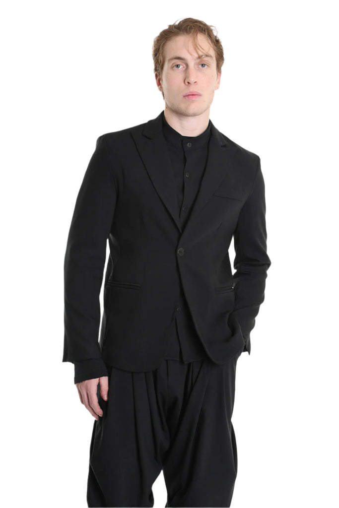 3R M1141 JACKET Regular Fit, Double-Layered in Fluid Fabric, Black. LA HAINE INSIDE US