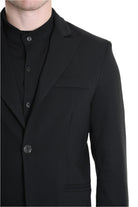 3R M1141 JACKET Regular Fit, Double-Layered in Fluid Fabric, Black. LA HAINE INSIDE US
