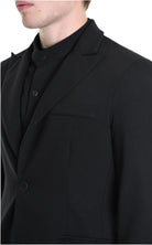 3R M1141 JACKET Regular Fit, Double-Layered in Fluid Fabric, Black. LA HAINE INSIDE US
