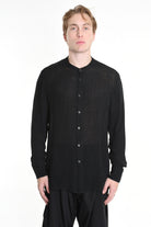 3R M1143 SHIRT Regular Gauze Doubled Viscose Black LA HAINE INSIDE US