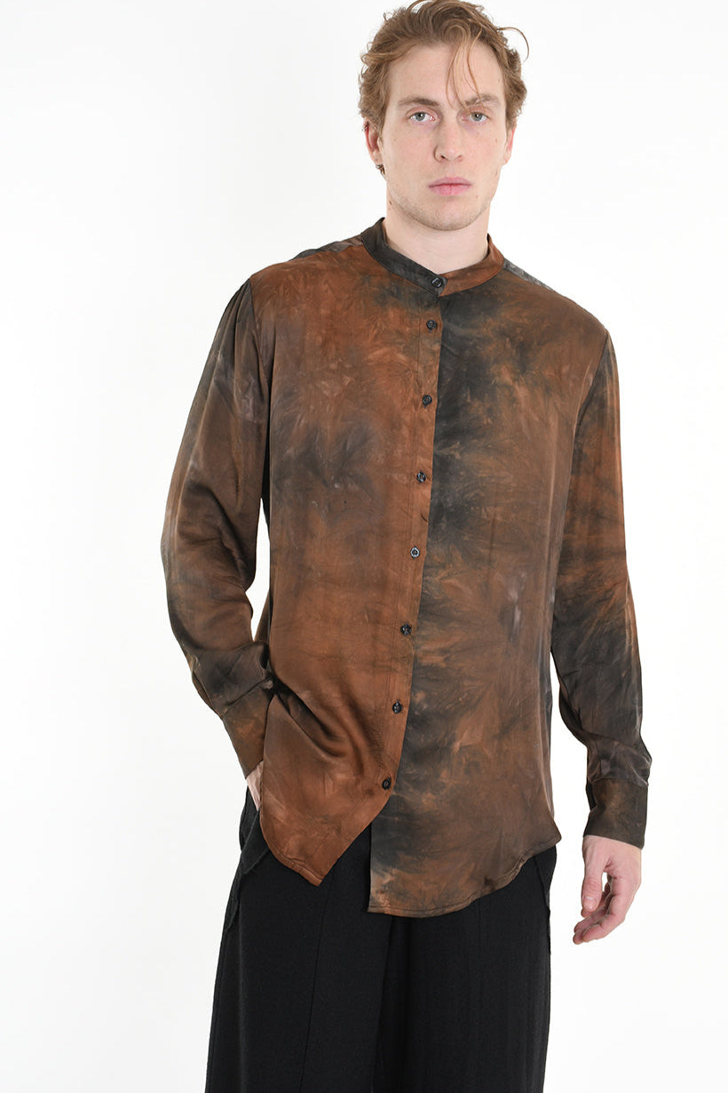 3R M1144 SHIRT Regular Viscose Dyed Black LA HAINE INSIDE US