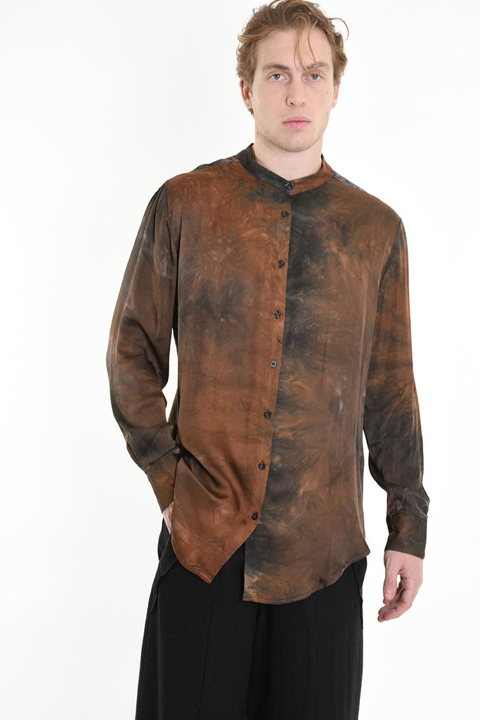 3R M1144 SHIRT Regular Viscose Dyed Black LA HAINE INSIDE US