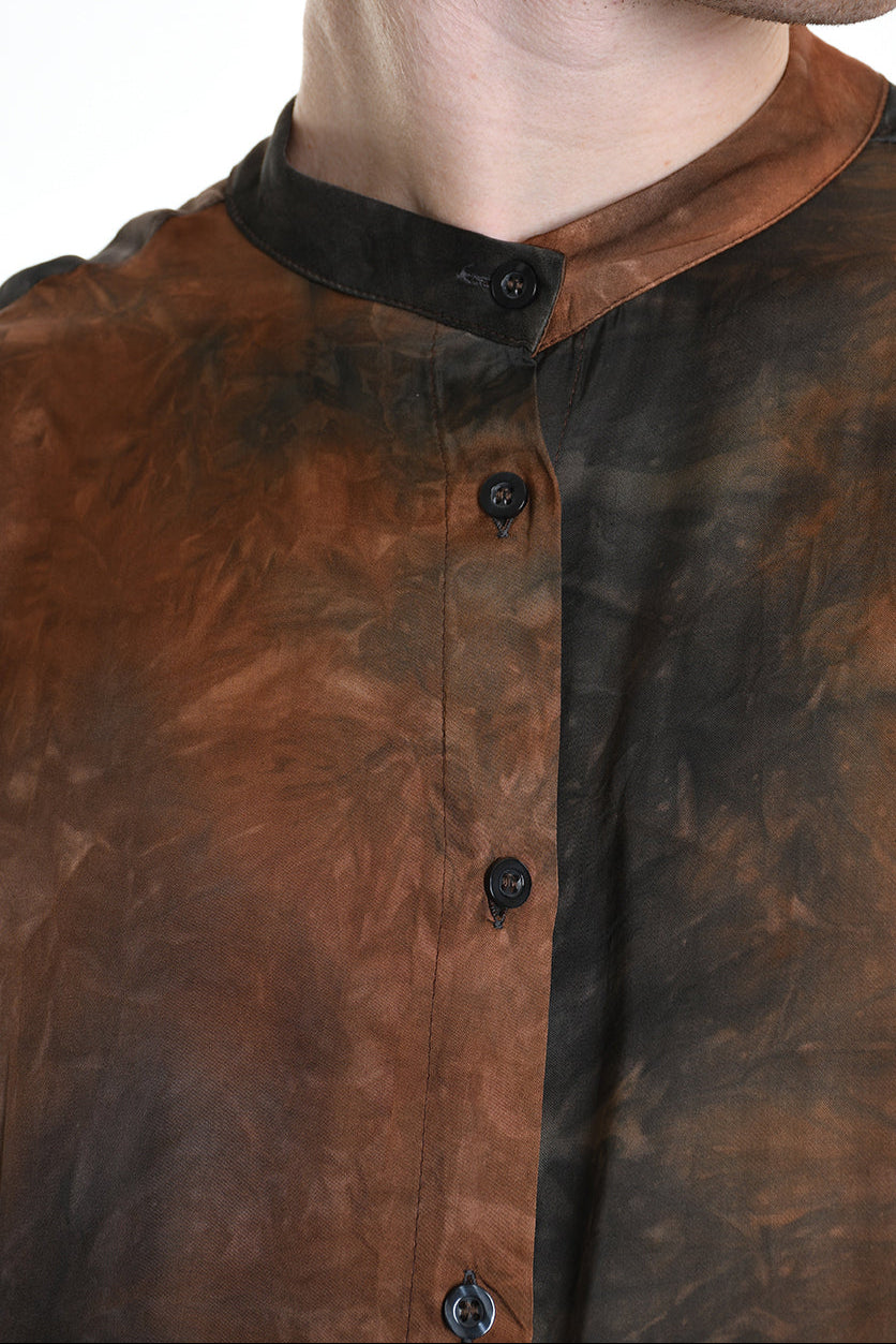 3R M1144 SHIRT Regular Viscose Dyed Black LA HAINE INSIDE US