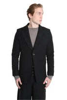 3R M1146 JACKET Regular Fit in Wool-Hemp Blend, Black. LA HAINE INSIDE US