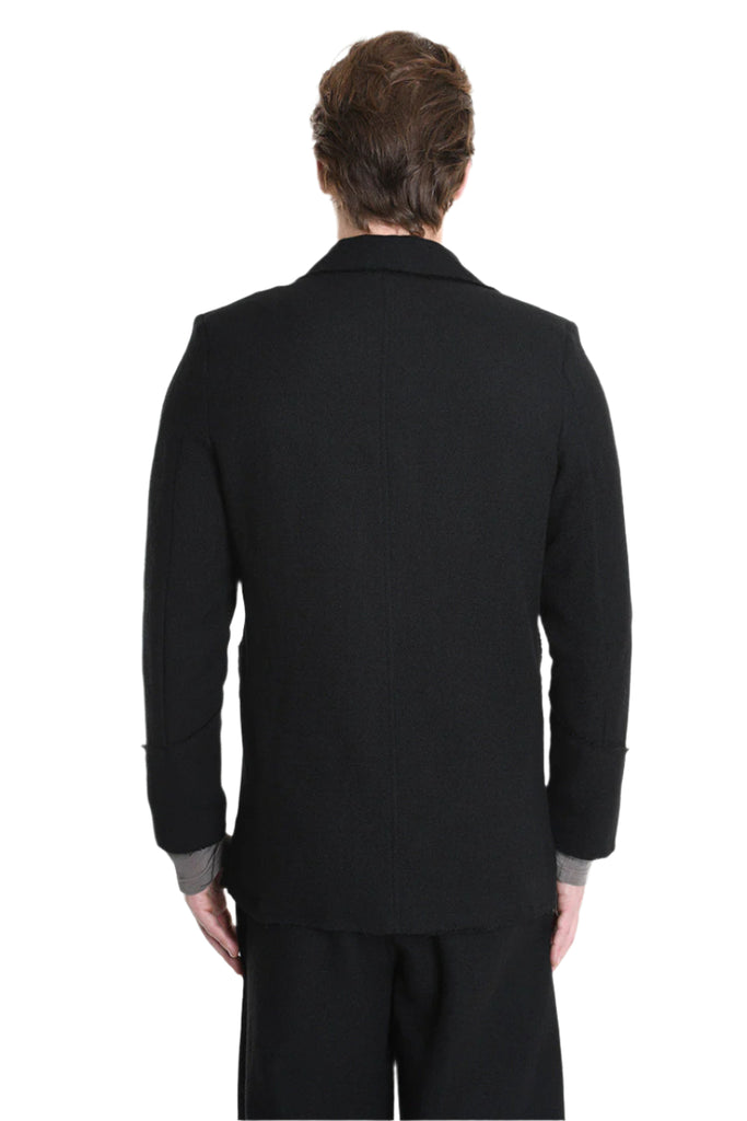 3R M1146 JACKET Regular Fit in Wool-Hemp Blend, Black. LA HAINE INSIDE US