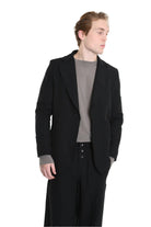 3R M1146 JACKET Regular Fit in Wool-Hemp Blend, Black. LA HAINE INSIDE US