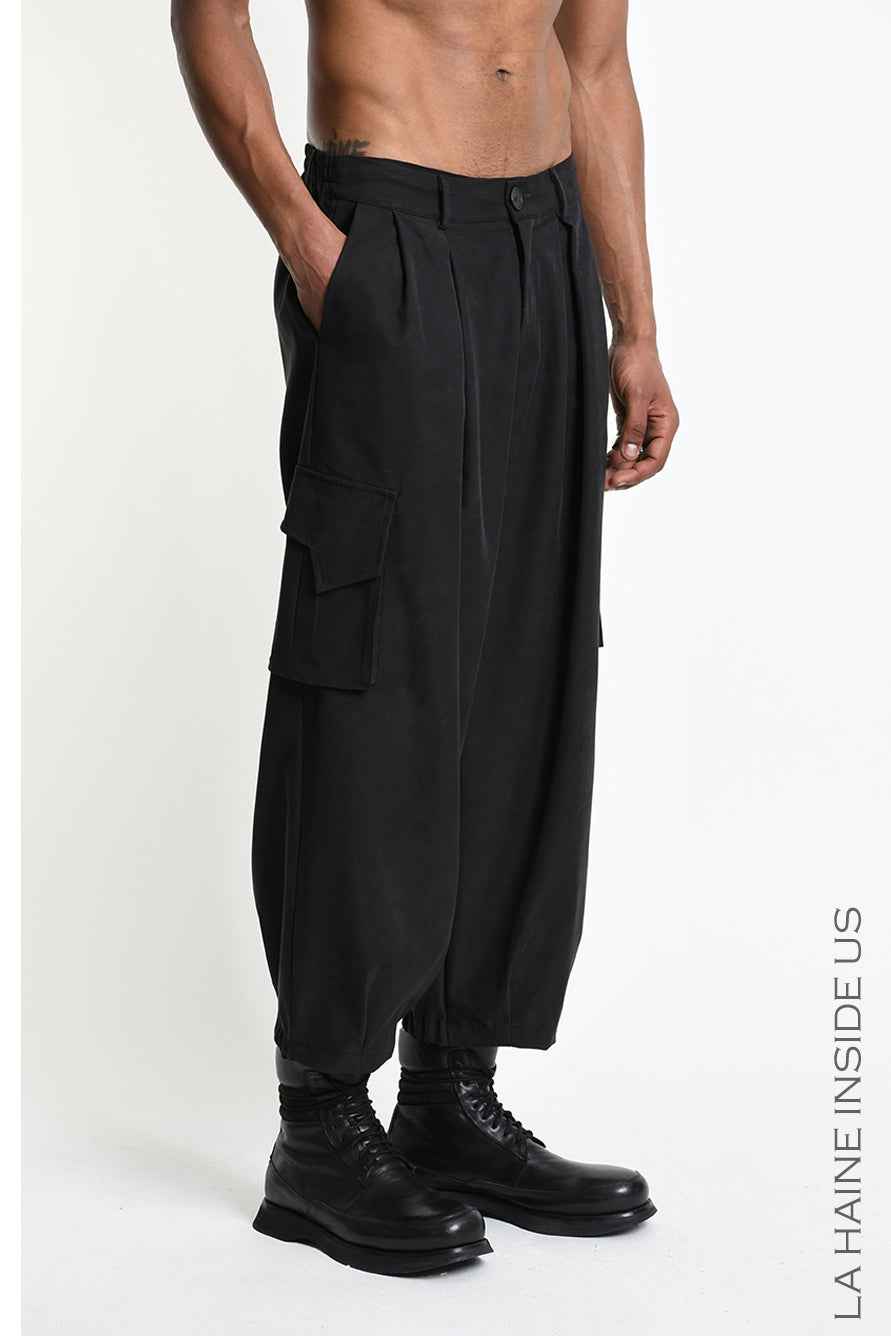 3R M1301 CARGO Oversized Lyocell Black