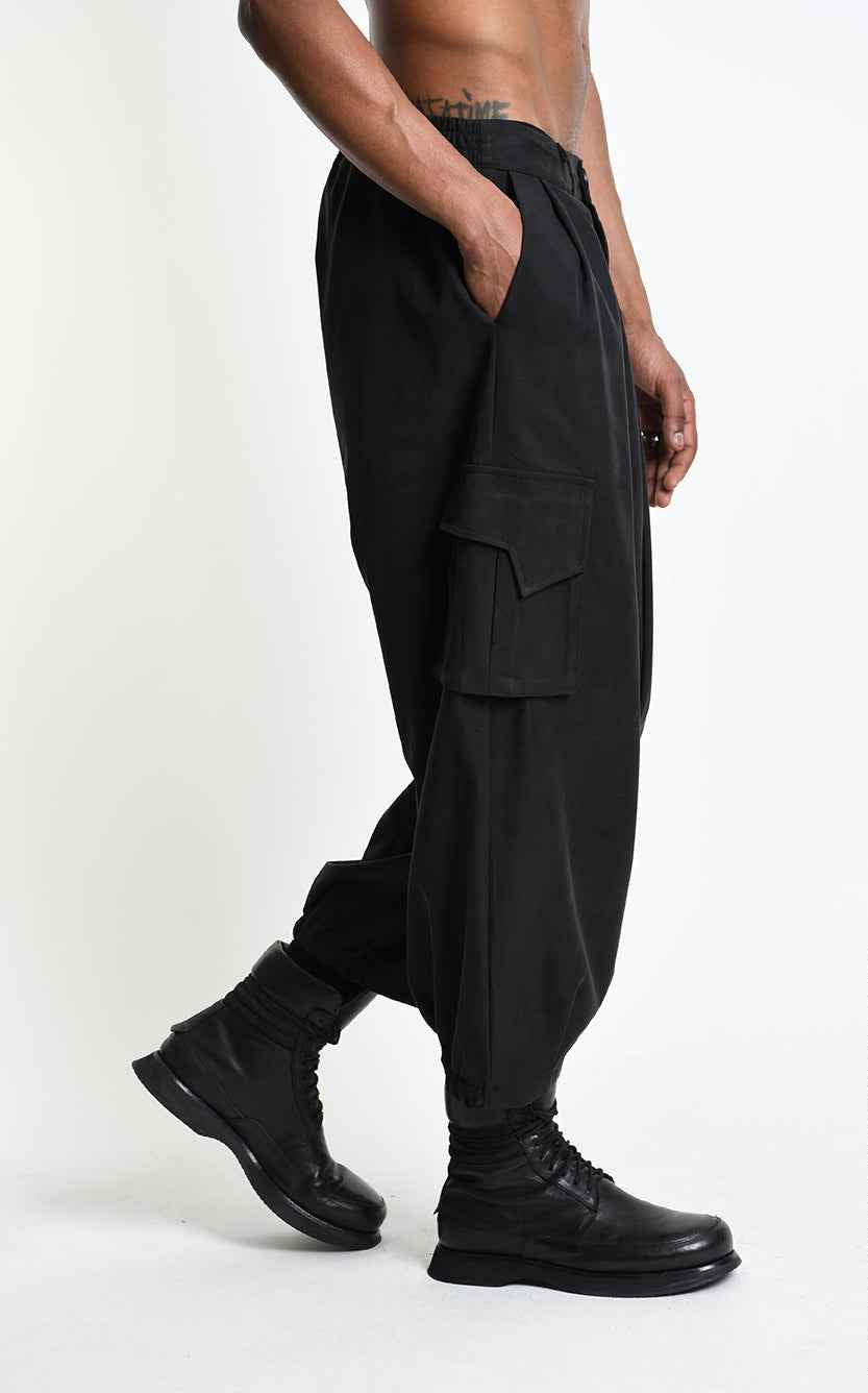 3R M1301 CARGO Oversized Lyocell Black